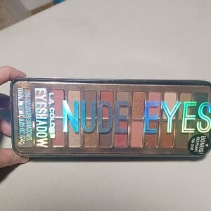 L.A. Colors Nude Eyeshadow Palette with Brown and Gold Shades